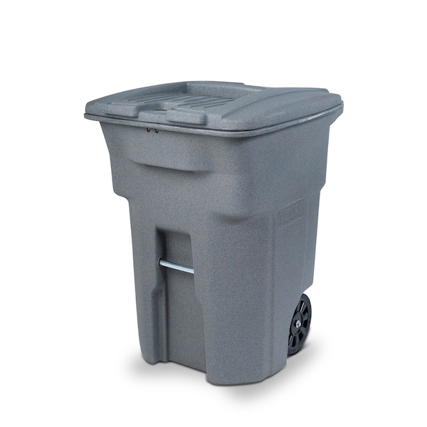 96 Gal. Graystone Document Trash Can with Wheels and Lid Lock